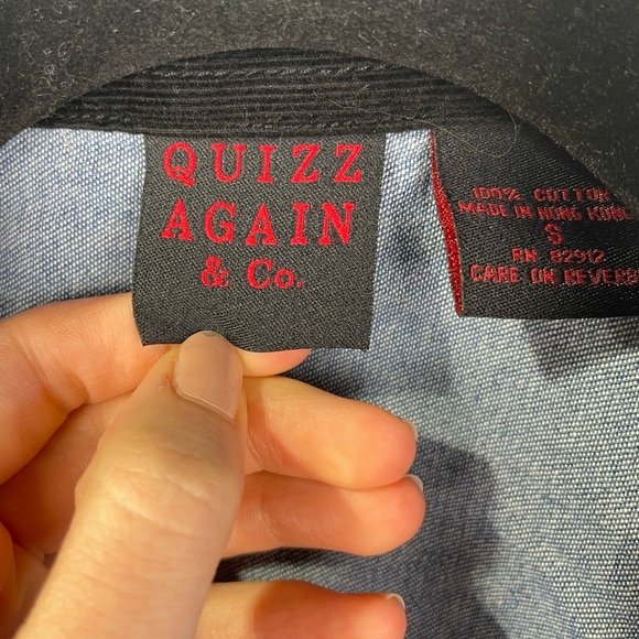 Quizz Again Blue Denim Vintage Button Up Embroidered Floral Top S Women’s EUC - Picture 15 of 15